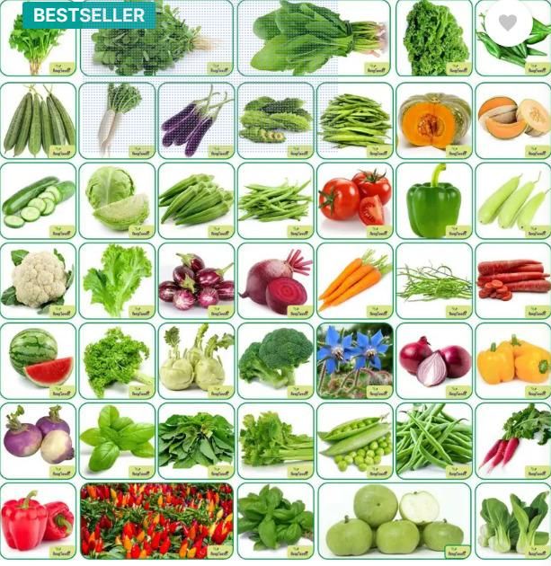 45 Varieties of Fruit and Vegetable Seeds